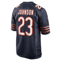 Men's Chicago Bears Roschon Johnson Number 23 Nike Navy Team Game Jersey