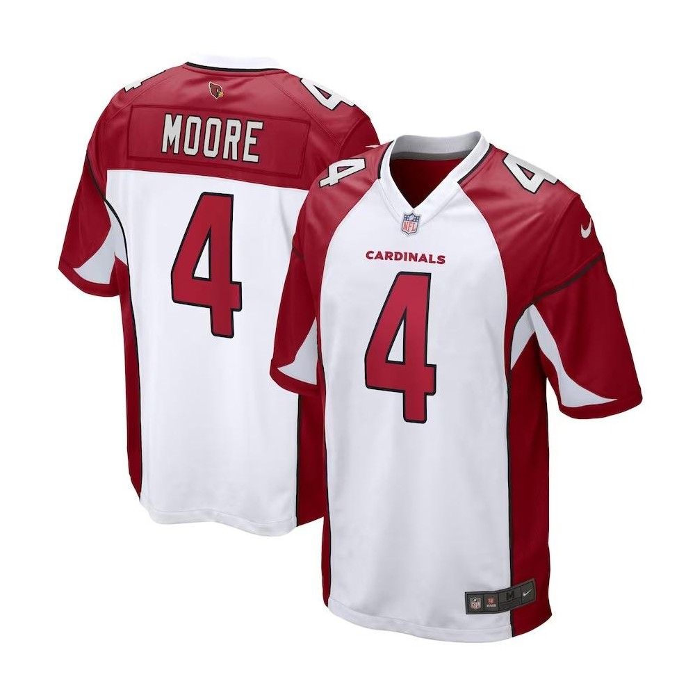 Men's Arizona Cardinals Rondale Moore Number 4 Nike White Game Jersey