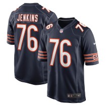 Men's Chicago Bears Teven Jenkins Number 76 Nike Navy Game Jersey