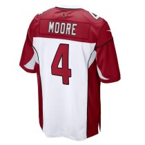 Men's Arizona Cardinals Rondale Moore Number 4 Nike White Game Jersey