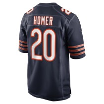 Men's Chicago Bears Travis Homer Number 20 Nike Navy Game Player Jersey