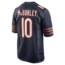 Men's Chicago Bears Trace McSorley Number 10 Nike Navy Team Game Jersey