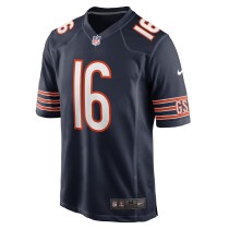 Men's Chicago Bears Trenton Gill Number 16 Nike Navy Game Player Jersey