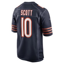 Men's Chicago Bears Tyler Scott Number 10 Nike Navy Game Jersey