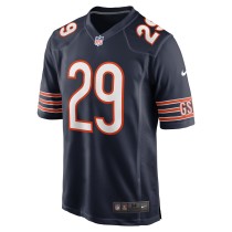 Men's Chicago Bears Tyrique Stevenson Number 29 Nike Navy Game Jersey