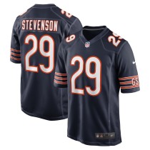 Men's Chicago Bears Tyrique Stevenson Number 29 Nike Navy Game Jersey