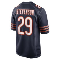 Men's Chicago Bears Tyrique Stevenson Number 29 Nike Navy Game Jersey