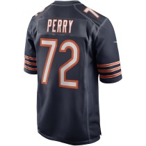 Men's Chicago Bears William Perry Number 72 Nike Navy Game Retired Player Jersey