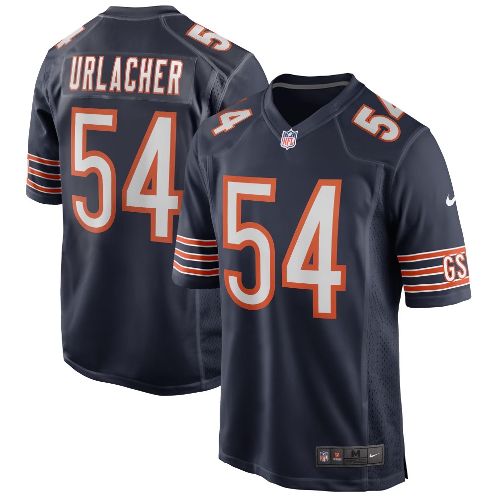 Men's Chicago Bears Brian Urlacher Number 54 Nike Navy Game Retired Player Jersey