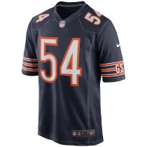 Men's Chicago Bears Brian Urlacher Number 54 Nike Navy Game Retired Player Jersey