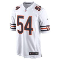 Men's Chicago Bears Brian Urlacher Number 54 Nike White Game Retired Player Jersey