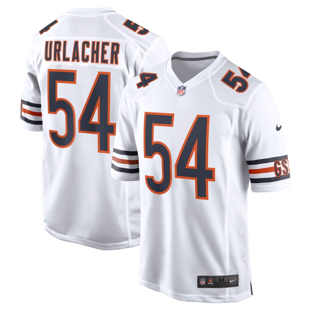 Men's Chicago Bears Brian Urlacher Number 54 Nike White Game Retired Player Jersey