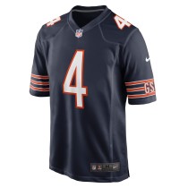 Men's Chicago Bears Eddie Jackson Number 4 Nike Navy Game Player Jersey