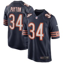 Men's Chicago Bears Walter Payton Number 34 Nike Navy Game Retired Player Jersey