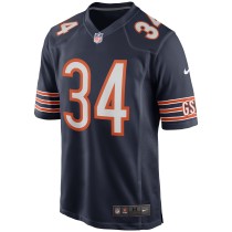 Men's Chicago Bears Walter Payton Number 34 Nike Navy Game Retired Player Jersey