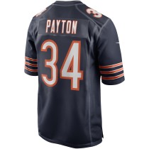 Men's Chicago Bears Walter Payton Number 34 Nike Navy Game Retired Player Jersey