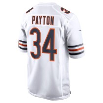 Men's Chicago Bears Walter Payton Number 34 Nike White Game Retired Player Jersey