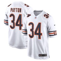 Men's Chicago Bears Walter Payton Number 34 Nike White Game Retired Player Jersey