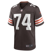 Men's Cleveland Browns Alex Leatherwood Number 74 Nike Brown Team Game Jersey