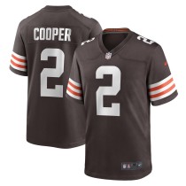 Men's Cleveland Browns Amari Cooper Number 2 Nike Brown Player Game Jersey