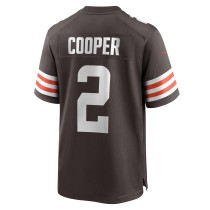 Men's Cleveland Browns Amari Cooper Number 2 Nike Brown Player Game Jersey