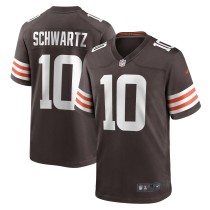 Men's Cleveland Browns Anthony Schwartz Number 10 Nike Brown Game Jersey