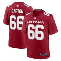 Men's Arizona Cardinals Jackson Barton Number 66 Nike Cardinal Team Game Jersey