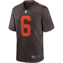 Men's Cleveland Browns Baker Mayfield Number 6 Nike Brown Alternate Game Jersey