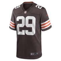 Men's Cleveland Browns Cameron Mitchell Number 29 Nike Brown Team Game Jersey