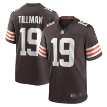 Men's Cleveland Browns Cedric Tillman Number 19 Nike Brown Game Jersey