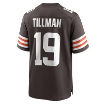 Men's Cleveland Browns Cedric Tillman Number 19 Nike Brown Game Jersey