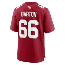 Men's Arizona Cardinals Jackson Barton Number 66 Nike Cardinal Team Game Jersey