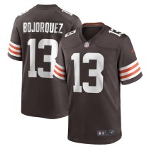 Men's Cleveland Browns Corey Bojorquez Number 13 Nike Brown Game Jersey