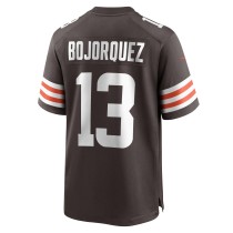 Men's Cleveland Browns Corey Bojorquez Number 13 Nike Brown Game Jersey