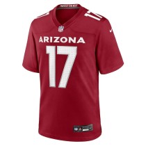 Men's Arizona Cardinals Kaden Davis Number 17 Nike Cardinal Team Game Jersey