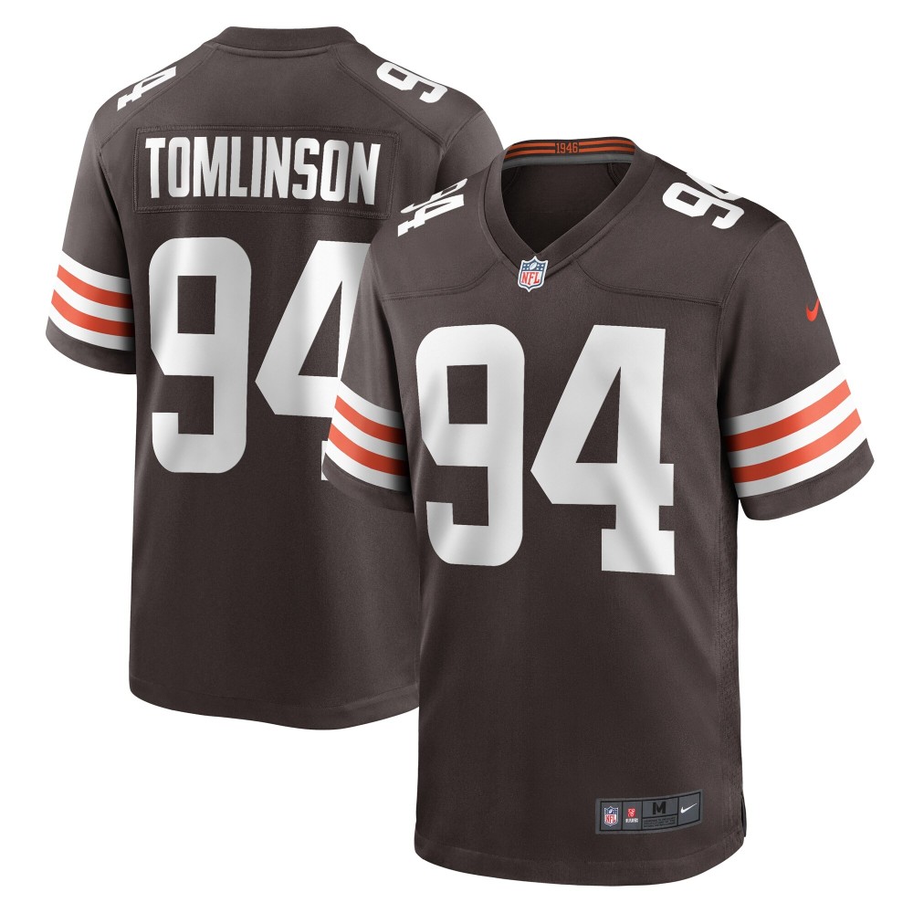 Men's Cleveland Browns Dalvin Tomlinson Number 94 Nike Brown Game Player Jersey