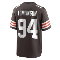 Men's Cleveland Browns Dalvin Tomlinson Number 94 Nike Brown Game Player Jersey