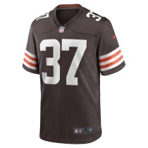 Men's Cleveland Browns D'Anthony Bell Number 37 Nike Brown Game Player Jersey