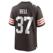 Men's Cleveland Browns D'Anthony Bell Number 37 Nike Brown Game Player Jersey