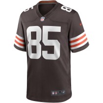 Men's Cleveland Browns David Njoku Number 85 Nike Brown Game Player Jersey