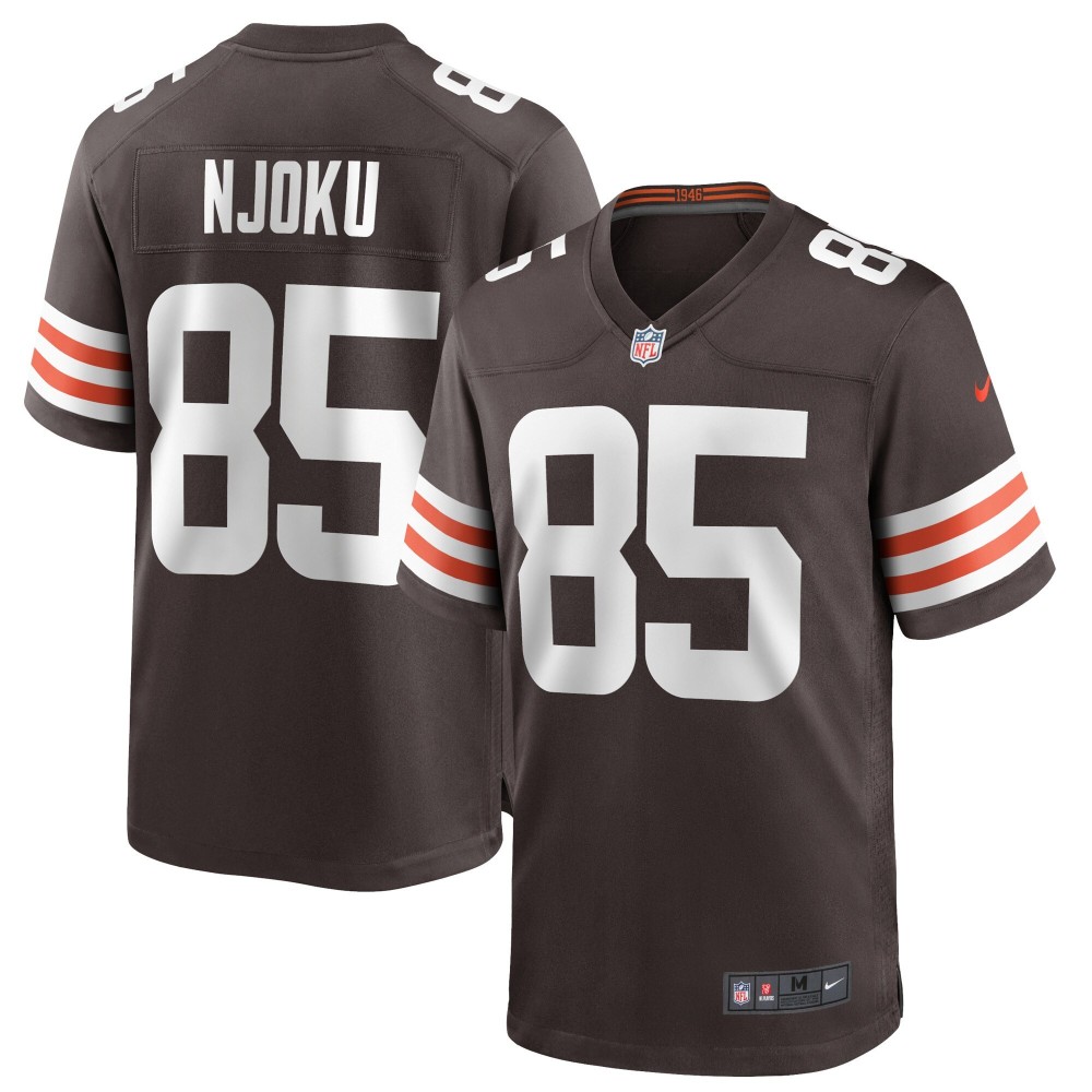 Men's Cleveland Browns David Njoku Number 85 Nike Brown Game Player Jersey