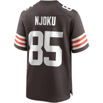 Men's Cleveland Browns David Njoku Number 85 Nike Brown Game Player Jersey