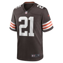 Men's Cleveland Browns Denzel Ward Number 21 Nike Brown Game Jersey