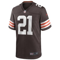 Men's Cleveland Browns Denzel Ward Number 21 Nike Brown Player Game Jersey