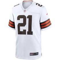 Men's Cleveland Browns Denzel Ward Number 21 Nike White Game Jersey