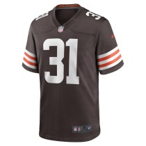 Men's Cleveland Browns Deon Jackson Number 31 Nike Brown Game Jersey