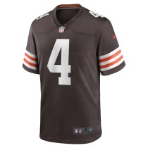 Men's Cleveland Browns Deshaun Watson Number 4 Nike Brown Game Jersey