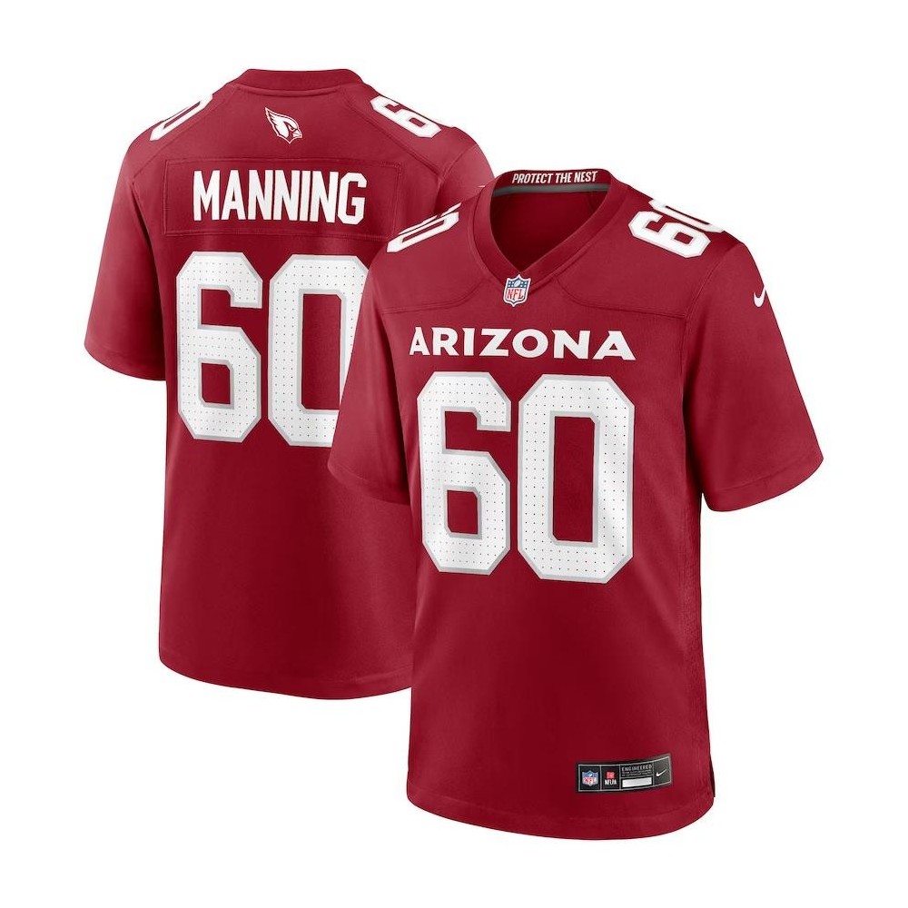 Men's Arizona Cardinals Ilm Manning Number 60 Nike Cardinal Team Game Jersey