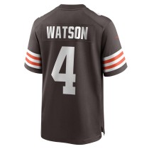 Men's Cleveland Browns Deshaun Watson Number 4 Nike Brown Game Jersey