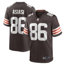 Men's Cleveland Browns Devin Asiasi Number 86 Nike Brown Game Jersey